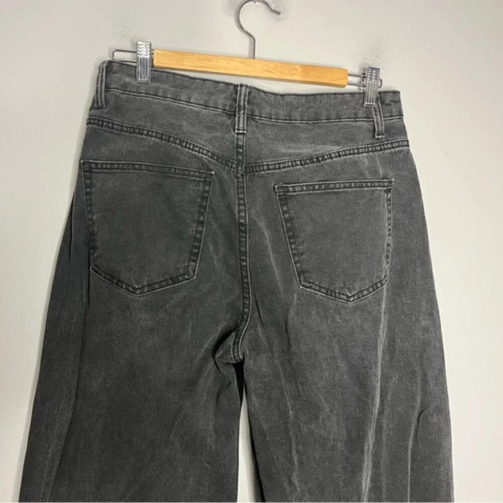 Refuge Denim High Waist Loose Fit Baggy Black Retro Jeans, size 5 - Picture 6 of 12